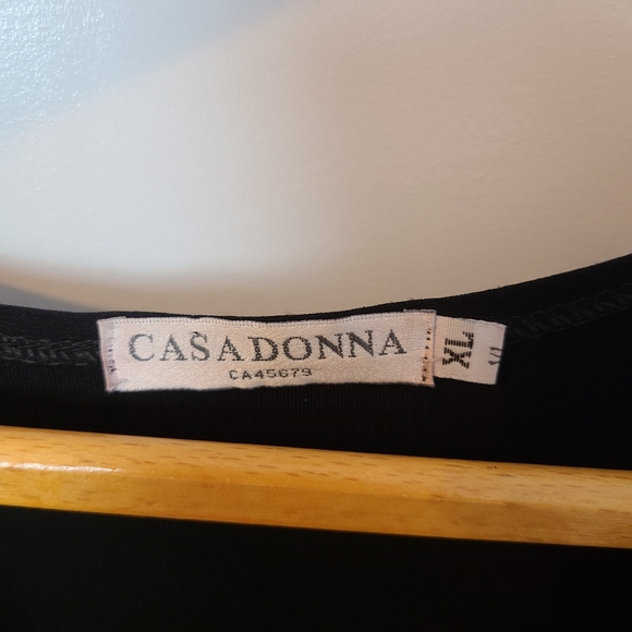 Casa Donna Black Dress V Neck Size XL Special Occasion Prom Graduation Wedding - Picture 2 of 6